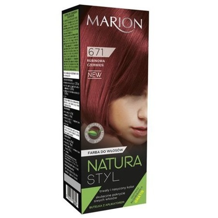 MARION Natura Styl Color 671 Rubino raudona 80ml