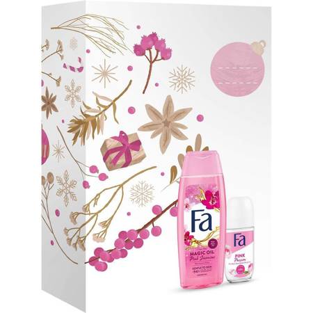 Magic Oil Pink Jasmine / Pink Passion rinkinys dušo želė 250ml + antiperspirantas roll-on 50ml