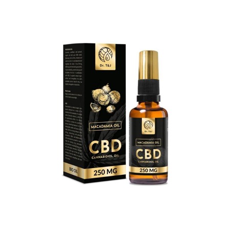 Makadamijų aliejus natūralus aliejus BIO + CBD 250 MG 50ml