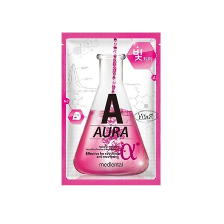 Mediental Alpha Aura raminanti ir regeneruojanti lakštinė kaukė su vitaminu A 23ml