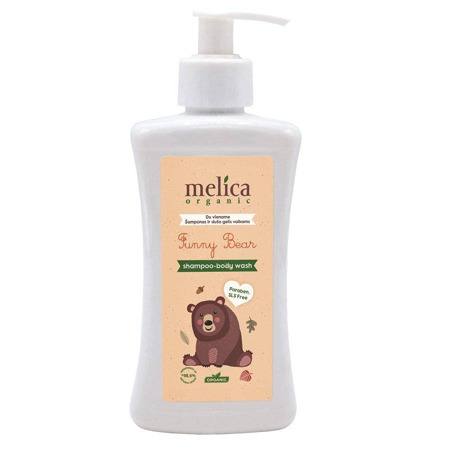 Melica Ekologiškas šampūnas ir dušo želė 2in1 vaikams Melica Funny Bear 300ml