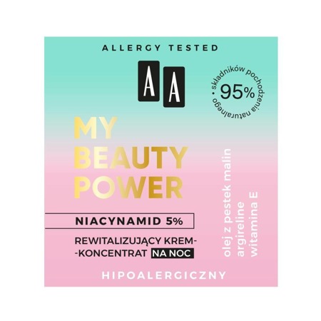 My Beauty Power Niacinamide 5% atgaivinantis kremas-koncentratas nakčiai 50ml