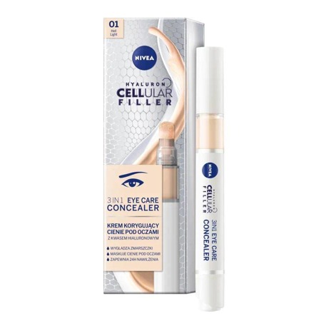 NIVEA Hyaluron Cellular Filler 3In1 Eye Care Concealer 01 Light 4ml