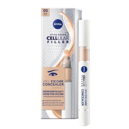 NIVEA Hyaluron Cellular Filler 3In1 Eye Care Concealer 03 Dark 4ml