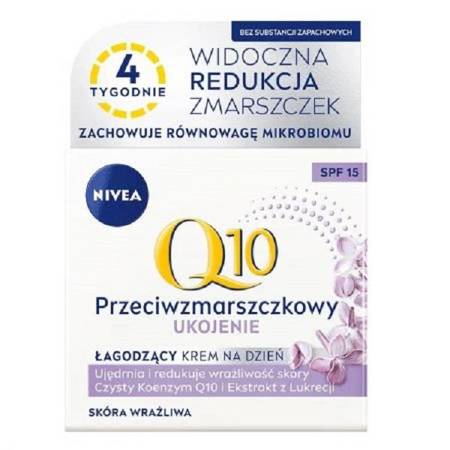 NIVEA Q10 przeciwzmarszczkowy łagodzący krem na dzień SPF15 50ml