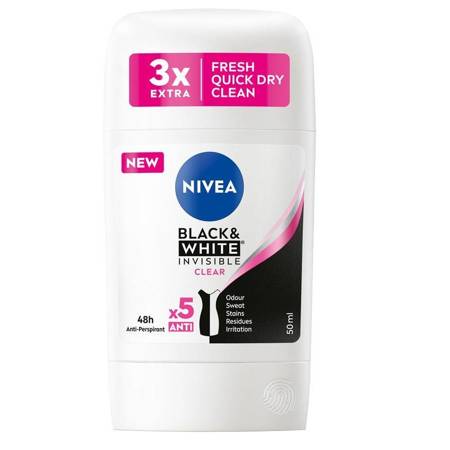 NIVEA_Black&White Invisible Clear antiperspirantas 50ml