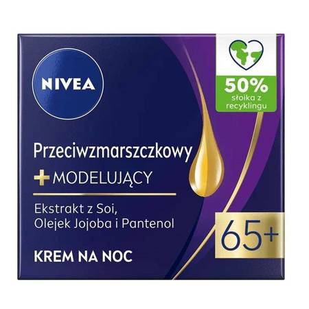 NIVEA_Przeciwzmarszczkowy + Modelujący krem na noc 65+ 50ml