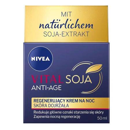 NIVEA_Vital Soya Anti-Age stangrinamoji naktinė priežiūros priemonė 50ml