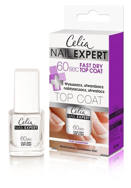 Nail Expert 60sec Fast Dry Top Coat Hardener Gloss Fixer 10ml