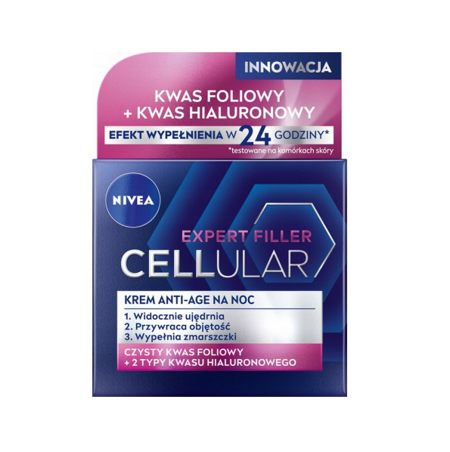 Nivea Hyaluron Cellular Filler + Visible Firming naktinis kremas nuo raukšlių 50ml