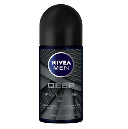 Nivea Men Deep antybakteryjny antyperspirant w kulce z aktywnym węglem 50ml