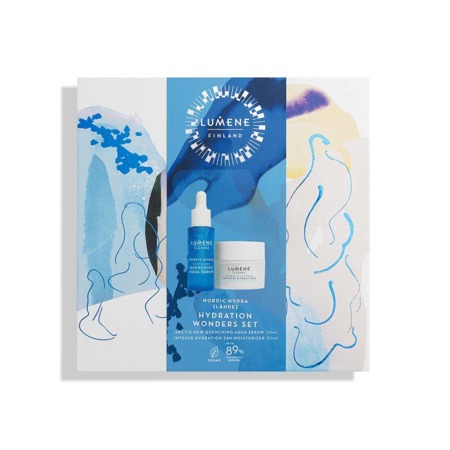 Nordic Hydra Lahde Hydration Wonders rinkinys Arctic Dew Quenching Aqua Serum 30ml + Intense Hydration 24H Moisturizer 50ml