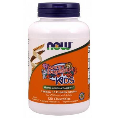 Now Foods BerryDophilus Kids probiotikai 120 pastilių tablečių