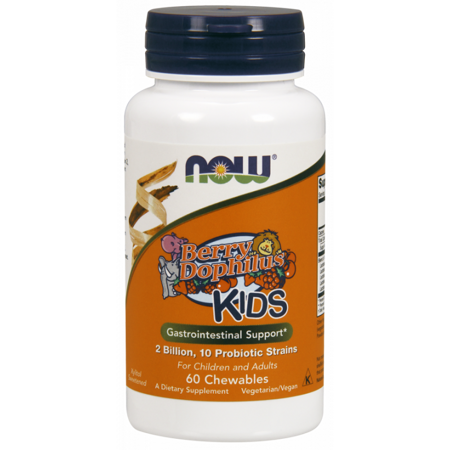 Now Foods BerryDophilus Kids probiotikai 60 čiulpiamų tablečių