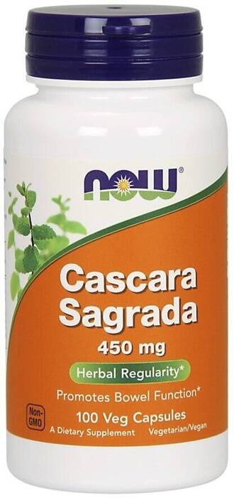 Now Foods Cascara Sagrada 450mg 100 veganiškų kapsulių