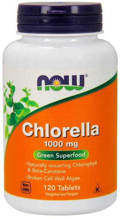 Now Foods Chlorella 1000 mg 120 tablečių