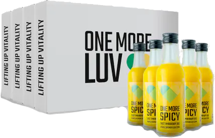 One More LUV BIO Imbierinis šūvis su ciberžole, medumi ir kajeno pipirais 12x50 ml