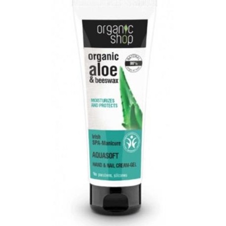 Organic Aloe & Beewax Aquasoft Hand & Nail Cream-Gel kremowy kremowy żel do rąk i paznokci 75ml