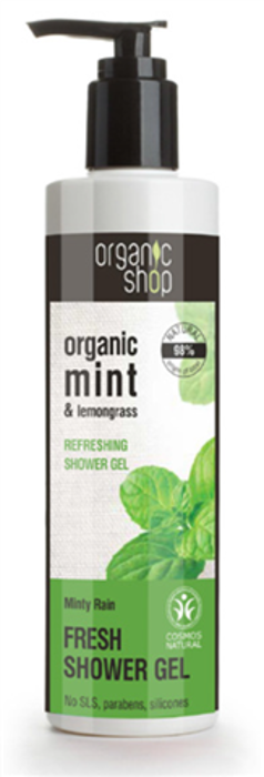 Organic Mint & Lemongrass Refreshing Shower Gel orzeźwiający żel pod prysznicem z ekstraktem z mięty 250ml