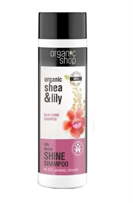 Organic Shea & Lily Silky Shine Shampoo šampūnas szampon do włosów nadający połysk 280ml