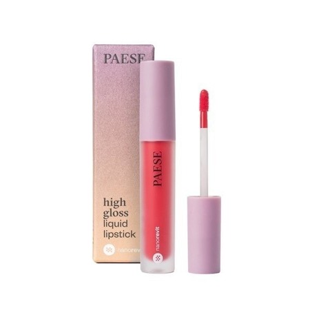 PAESE Nanorevit High Gloss skysti lūpų dažai 53 Spicy Red 4.5ml