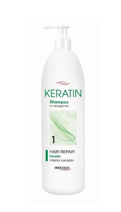 Prosalon Keratin Hair Repair Vitamin Complex 1 šampūnas pažeistiems plaukams szampon z keratyną do codziennej pielęgnacji волос zniszczonych. suchych i matowych 1000g