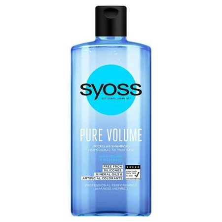 Pure Volume micelinis šampūnas, atstatantis pusiausvyrą 440ml