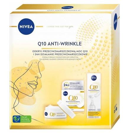 Q10 Anti-Wrinkle rinkinys dieninis drėkinamasis kremas nuo raukšlių 50ml + akių kremas nuo raukšlių 15ml