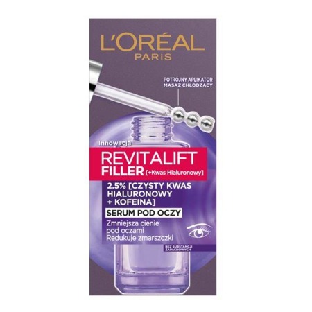 Revitalift Filler [+Kwas Hialuronowy] serum pod oczy redukujące zmarszczki 20ml