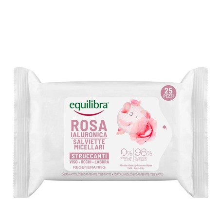 Rosa Micellar Make-Up Remover Wipes różane micelarne chusteczki do demakijażu z kwasem hialuronowym 25szt.