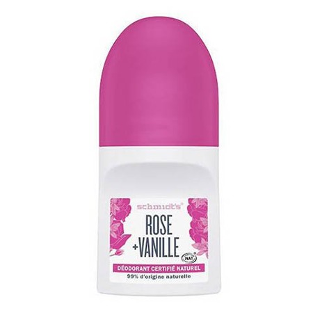 SCHMIDT'S Natūralus dezodorantas Roll-on Rose & Vanilla 50ml