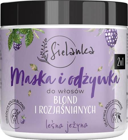 SIELANKA_Maskė ir kondicionierius šviesiems ir šviesintiems plaukams Miško gervuogės 250ml