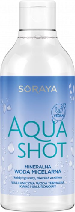 SORAYA Aqua Shot mineralinis micelinis vanduo 400ml