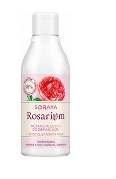 SORAYA Rosarium Rožinis valomasis pienelis makiažui valyti 200ml