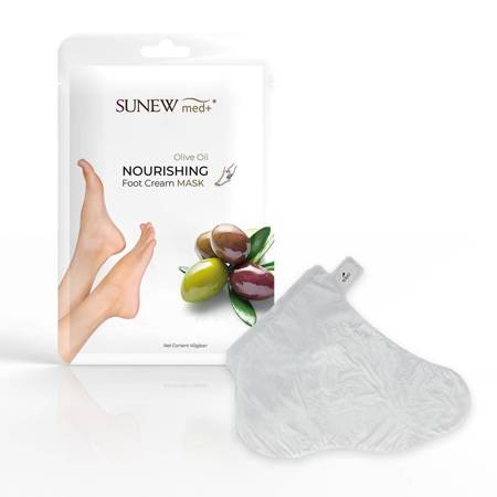 SUNEWMED_Nourishing Foot Cream Mask odmładzająco-regenerująca maska do stóp w formie skarpetek Olive Oil