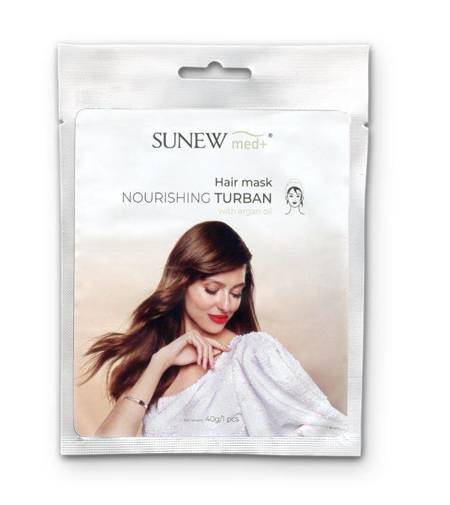 SUNEWMED_Nourishing Hair Mask maska maska do włosów w forme turbanu z olejkiem arganowym