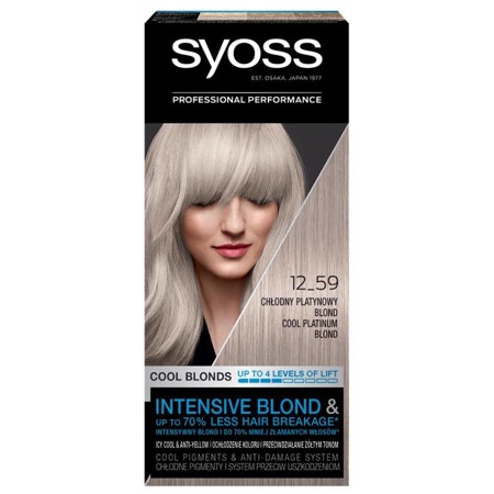 SYOSS Nuolatinis dažymas 12-59 Cool Platinum Blonde