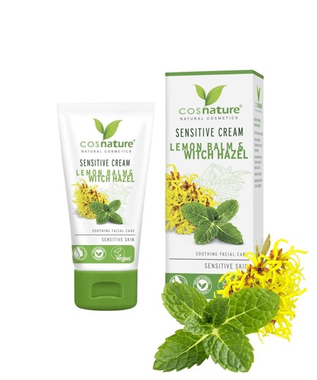 Sensitive Cream natūralus raminamasis kremas jautriai odai su melisomis ir raganosiais lazdynais 50ml