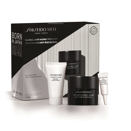 Shiseido Men Skin Empowering Cream 50ml + Valomosios putos 30ml + Total Revitalizer Eye 3ml