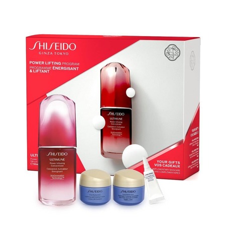 Shiseido Power Lifting Program rinkinys Ultimune Power Infusing Concentrate 50ml + Vital Perfection Cream 15ml + Vital Perfection Overnight Firming Treatment 15ml + Vital Perfection Eye Cream 3ml