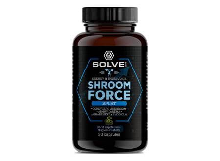 SolveLabs Shroom Force - Cordyceps Sinensis Atp prieš treniruotę 30 kapsulių