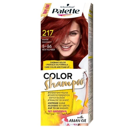 Spalvotasis šampūnas Color Shampoo, skirtas 24 plovimams 217 raudonmedis