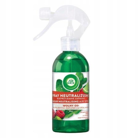 Spray neutralizuojantis neprzyjemne kvapy Orzeźwiające Maliny & Limonka 237ml