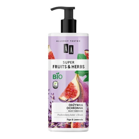 Super Fruits & Herbs apsauginis kondicionierius dažytiems plaukams Figos ir levandos 500ml