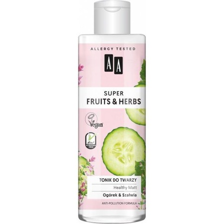 Super Fruits & Herbs veido tonikas sveikas matinis Agurkas ir šalavijas 200ml