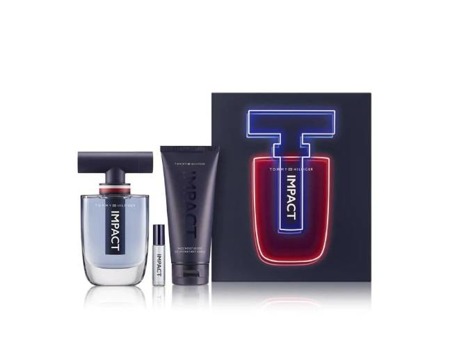 TOMMY HILFIGER Impact EDT 100ml + EDT 4mlx2 + plaukų ir kūno prausiklis 100ml