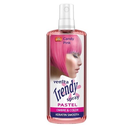 Trendy purškiamasis plaukų dažymo lakas Pastel 30 Candy Pink 200ml