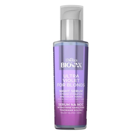 Ultra Violet intensnie nawilżające serum tonujące na noc do włosów blond i siwych 100ml