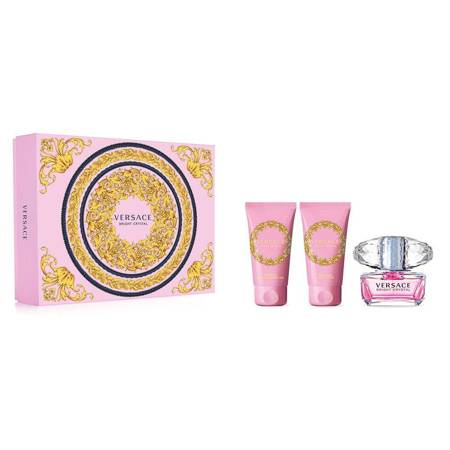 VERSACE Bright Crystal EDT purškalas 50ml + dušo želė 50ml + kūno losjonas 50ml