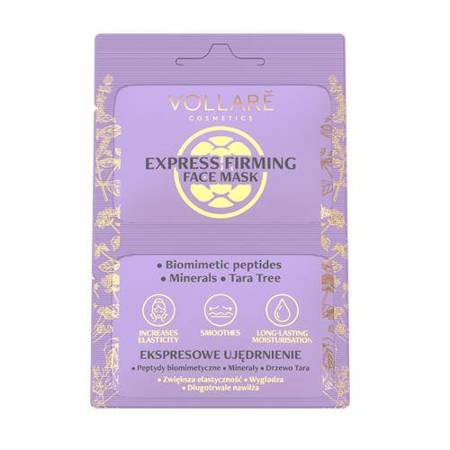 VOLLARE_Express Firming + Perfect Smoothing Long-Lasting Moisturizing express drėkinamoji veido kaukė 2x5ml